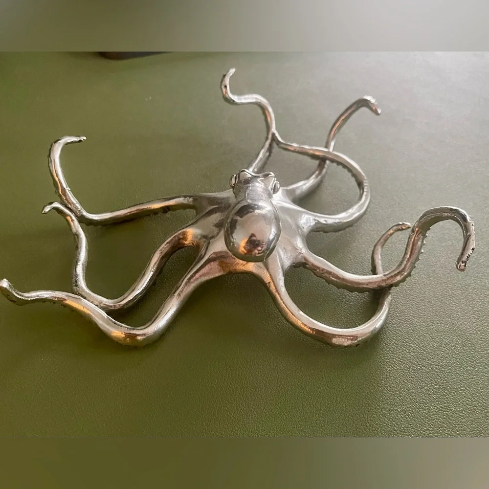 Stainless Steel Octopus Tabletop Clock